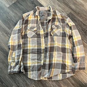 Grey Yellow Soft Flannel